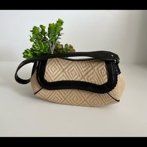Summer purse by Coldwater Creek. Like New condition. Tightly woven straw/leather